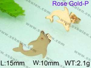 SS Rose Gold-Plating Earring - KE50968-DC