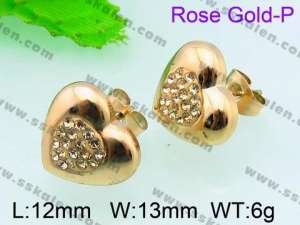  SS Rose Gold-Plating Earring - KE52670-Z