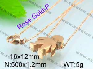 SS Rose Gold-plating Pendant  - KP39037-Z