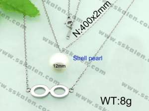  SS Shell Pearl Pendant - KP39390-K