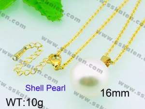 SS Shell Pearl Pendant - KP40675-Z