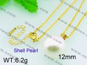 SS Shell Pearl Pendant - KP40676-Z