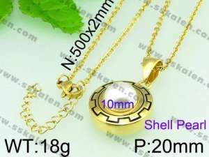 SS Shell Pearl Pendant - KP40850-Z