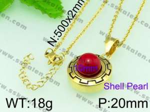SS Shell Pearl Pendant - KP40854-Z