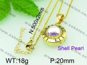 SS Shell Pearl Pendant - KP40861-Z