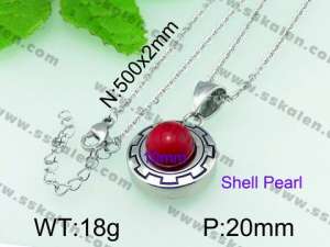 SS Shell Pearl Pendant - KP40867-Z