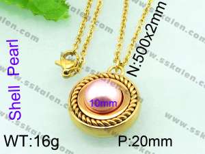 SS Shell Pearl Pendant - KP41606-Z