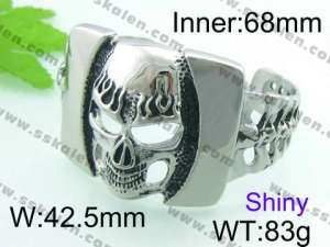 Stainless Skull Bangle - KB42918-D