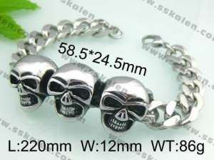 Stainless Skull Bracelet - KB37989-TJY