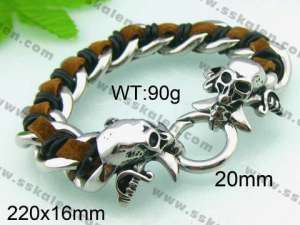  Stainless Skull Bracelet - KB43513-D