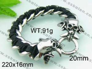  Stainless Skull Bracelet - KB43526-D