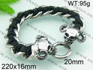  Stainless Skull Bracelet - KB43528-D