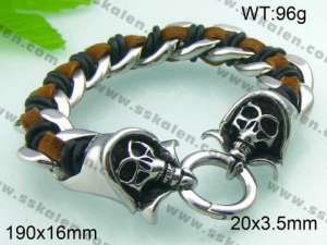 Stainless Skull Bracelet - KB43898-D