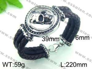 Stainless Skull Bracelet - KB48295-D