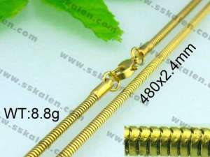  Staineless Steel Small Gold-plating Chain - KN13217-D