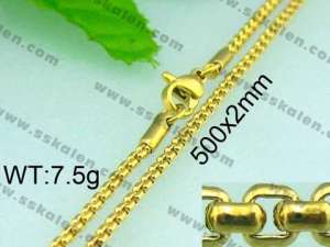 Staineless Steel Small Gold-plating Chain - KN14130-Z