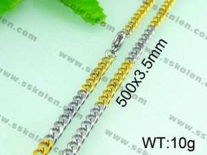 Staineless Steel Small Gold-plating Chain - KN14395-Z