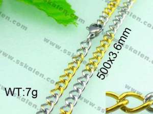 Staineless Steel Small Gold-plating Chain - KN14406-Z