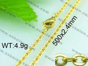 Staineless Steel Small Gold-plating Chain - KN14739-Z