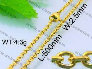  Staineless Steel Small Gold-plating Chain - KN15882-K