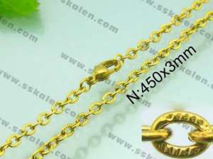 Staineless Steel Small Gold-plating Chain - KN16085-Z