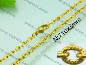Staineless Steel Small Gold-plating Chain - KN16087-Z
