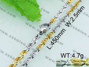 Staineless Steel Small Gold-plating Chain - KN18006-Z