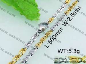  Staineless Steel Small Gold-plating Chain - KN18007-Z