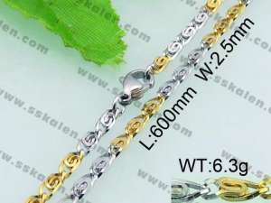 Staineless Steel Small Gold-plating Chain - KN18009-Z