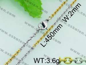 Staineless Steel Small Gold-plating Chain - KN18014-Z