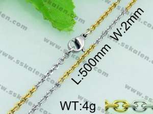 Staineless Steel Small Gold-plating Chain - KN18015-Z