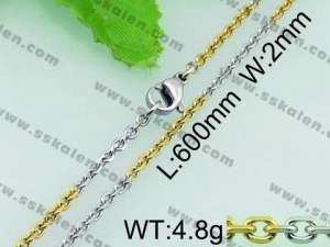 Staineless Steel Small Gold-plating Chain - KN18017-Z