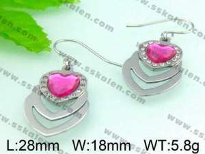 Stainless Steel Stone&Crystal Earring - KE45417-D