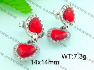 Stainless Steel Stone&Crystal Earring - KE45421-D