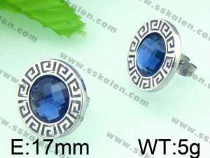 Stainless Steel Stone&Crystal Earring   - KE46872-K