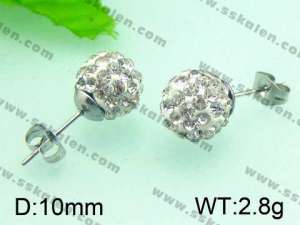 Stainless Steel Stone&Crystal Earring - KE47044-Z