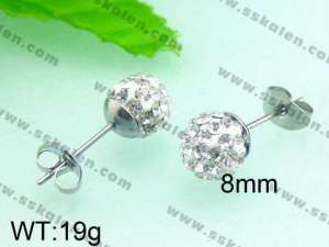 Stainless Steel Stone&Crystal Earring - KE47045-Z