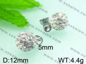 Stainless Steel Stone&Crystal Earring - KE47126-Z