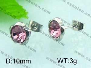  Stainless Steel Stone&Crystal Earring - KE47675-D