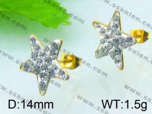  Stainless Steel Stone&Crystal Earring - KE47806-YX