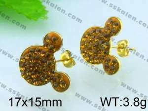  Stainless Steel Stone&Crystal Earring - KE47826-YX