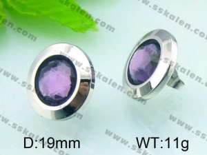 Stainless Steel Stone&Crystal Earring - KE47951-Z