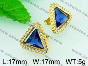 Stainless Steel Stone&Crystal Earring - KE49134-K