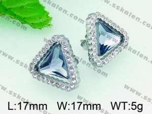 Stainless Steel Stone&Crystal Earring - KE49138-K