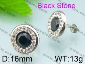  Stainless Steel Stone&Crystal Earring - KE49907-K