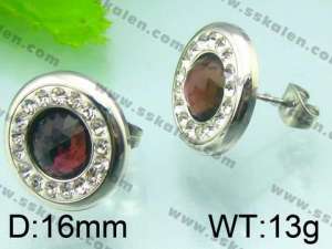  Stainless Steel Stone&Crystal Earring - KE49908-K