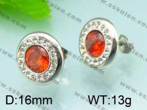  Stainless Steel Stone&Crystal Earring - KE49911-K