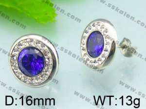  Stainless Steel Stone&Crystal Earring - KE49912-K