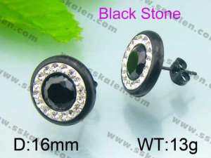 Stainless Steel Stone&Crystal Earring - KE49913-K