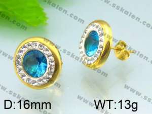  Stainless Steel Stone&Crystal Earring - KE49922-K